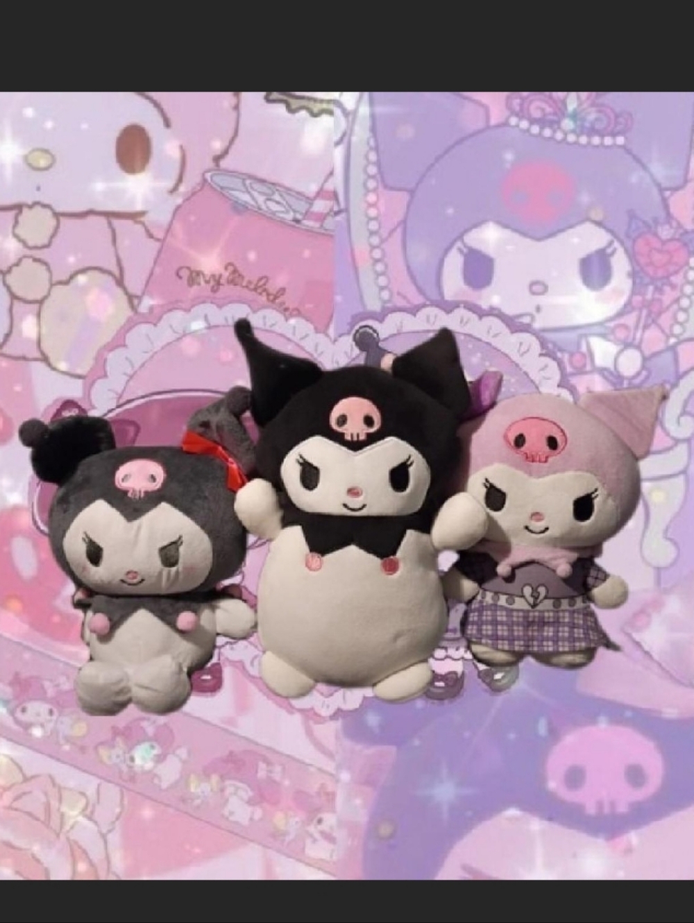 Set of 3 Sanrio 8" 10" Kuromi/ Hello Kitty And Friends/Squishmallow Plushies